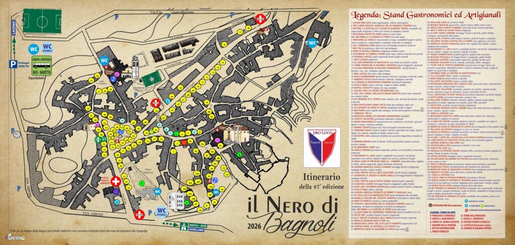 “Il Nero di Bagnoli” (2026), presentata la mappa degli stand